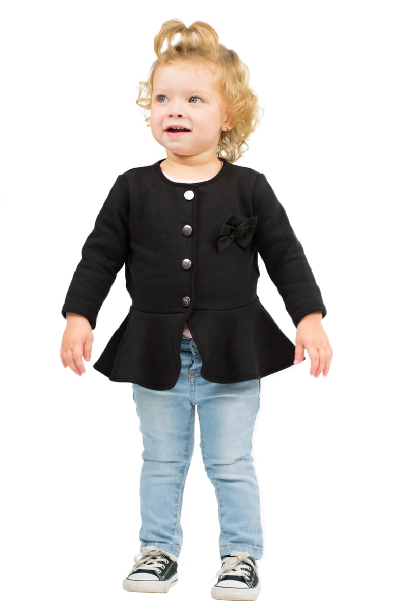 Pulla Bulla Pulla Bulla Baby Girl Dress Coat Solid Bow Jacket