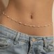 thumbnail image 1 of Cadenas de perlas para el vientre, cadena dorada para la cintura, Bikini de playa, accesorios de joyería para el cuerpo para mujeres y niñas, 1 of 5