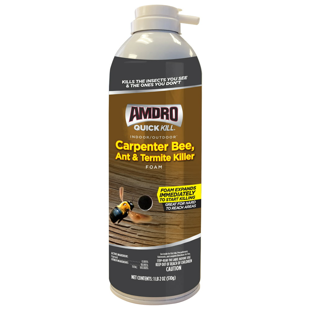 Amdro Quick Kill Carpenter Bee, Carpenter Ant & Termite Killer Foam; 18 Will Bug Bombs Kill Carpenter Ants