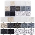 thumbnail image 4 of 3230pcs Seed Beads 3mm Black White Bracelet Beads Waist Bead Letter Acrylic Beads Alphabet Beads 8/0 Small Bead Mini Beads, 4 of 6