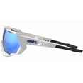 thumbnail image 3 of 100% Speedtrap Matte White Unisex Shield Wrap Sunglasses with Clear Bonus Lens, 3 of 4