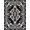 Black Grey White, Pattern 6, variant on ODIKA 8'x10' Washable Area Rug Non-Slip Chair-Friendly Mat Abstract Contemporary Interlocking Shapes Minimalist Motif Grey Flowing Dynamic for Dining Room, Large Office, Lounge
