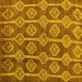thumbnail image 1 of Ahgly Company Machine Washable Indoor Square Abstract Yellow Modern Area Rugs, 6' Square, 1 of 4