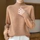 thumbnail image 5 of 100% Pure Woolen Sweater Women's Half Turtleneck Autumn and Winter Small Checkered Cashmere Sweater With Loose Knit Base Top, 5 of 5