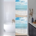 thumbnail image 3 of Blue Ocean Window Privacy Film, Coastal Sea Beach Shore Sky Waves Scenery Static Cling UV Sun Blocking Heat Control Window Tint Day and Night, Non-Adhesive One Way Windows Privacy Cover 17.7''x78.7'', 3 of 7
