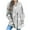 Gray, variant on Fuzzy Shaggy Jacket Full Zip Up Women Hooded Warm Winter Coat Stars Pattern Oversize Fleece Sweater Cardigans (XL, White)