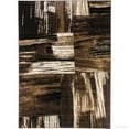 thumbnail image 2 of Allstar Rugs 7' 10" x 10' 0" Chocolate Modern Abstract Themed Polypropylene Area Rug with a Espresso Quad-Directional Weathered Texture Design and Latte Accents. Machine-Made in Turkey., 2 of 7
