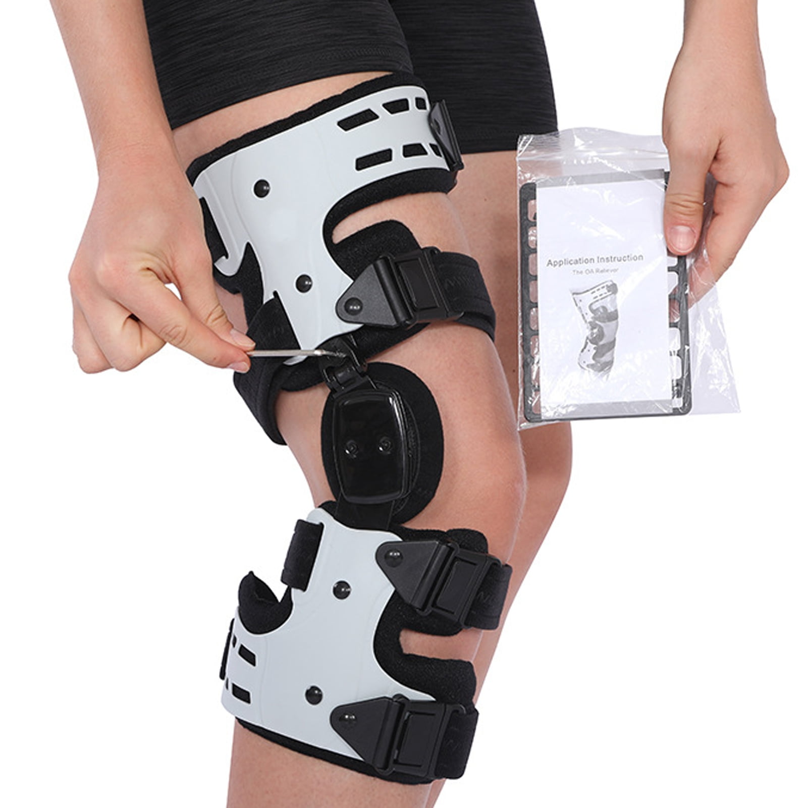 sunsanly 1 Set Knee Brace Breathable Osteoarthritis Arthritis Knee Pain Relief Meniscus Injury Recovery Knee Support Men Women Knee Unloader Knee Joint Retractor