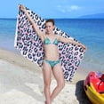 thumbnail image 7 of Leopard Print Rainbow Color Geometric Beach Towel 31" x 71", Quick Dry Bath Towel Super Absorbent Lightweight Travel Towel for Beach Yoga Swim Sport Camping Holiday, 7 of 7