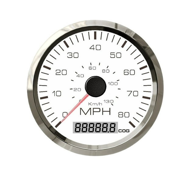 85mm British Style GPS Speedometer Digital Drive Direction 35MPH 60 MPH 80 MPH Red Yellow Backlight For Car Motorcycle Universal ,High Precision