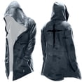 thumbnail image 2 of Fesfesfes Men's Jacket Casual Hooded Coat Printed Drawstring Hoodie Fall Jacket Cloak Cardigan or, 2 of 9