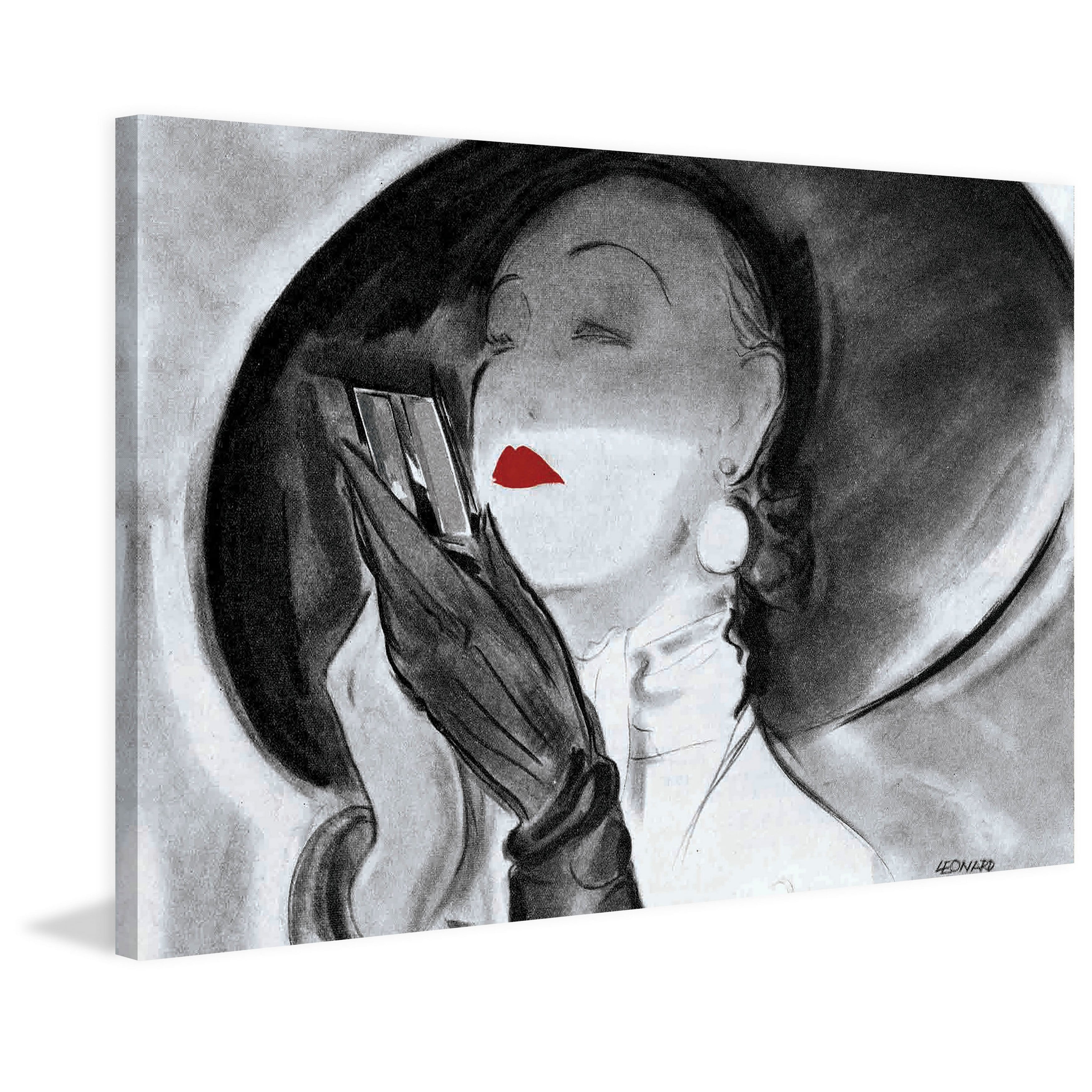 Marmont Hill "Hat Lady 1" by Saturday Evening Post Painting Print on Canvas