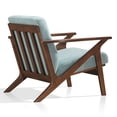 thumbnail image 3 of Omax Decor Zola Solid Wood and Fabric Upholstered Accent Armchair in Mint Blue, 3 of 4