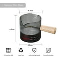 thumbnail image 2 of Espresso Shot Glass,Espresso Measuring Cup with Wood Handle,Measuring Milk Cup for Barista Coffee Espresso Making - style:style4, 2 of 5