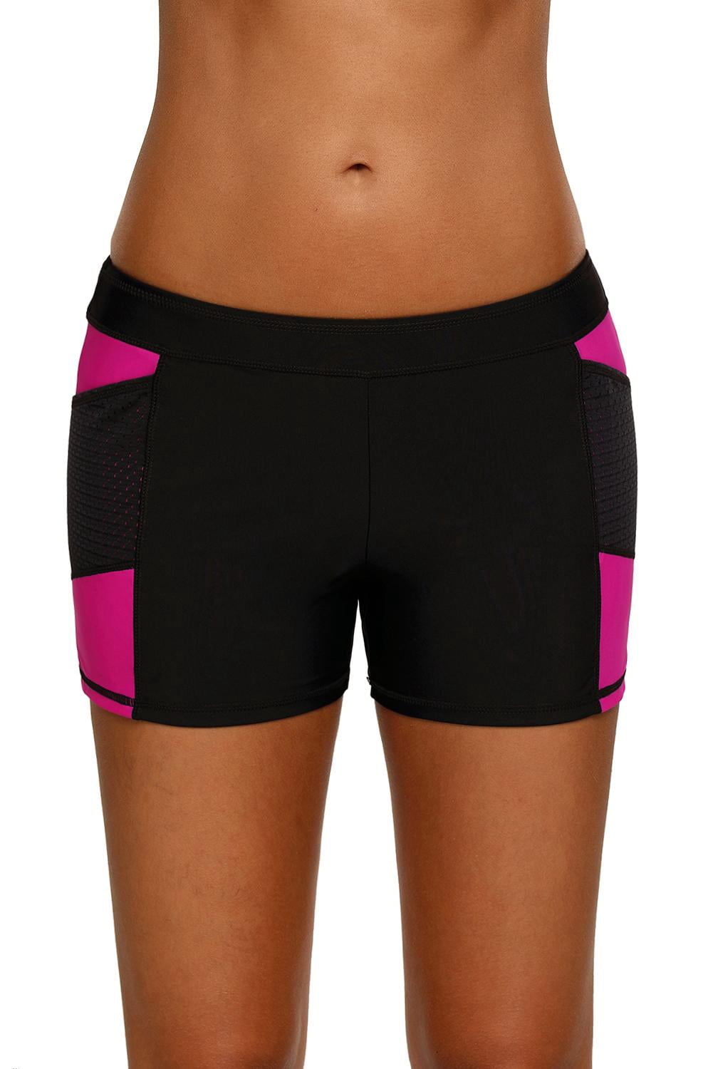 Women's Rosy Side Mesh Insert Sports Boardshort