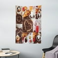 thumbnail image 1 of Kitchen Tapestry, Collage of Different Photos Breakfast Theme Croissant Coffee Beans and Strawberries, Wall Hanging for Bedroom Living Room Dorm Decor, 40W X 60L Inches, Multicolor, by Ambesonne, 1 of 2