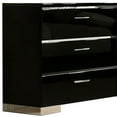 thumbnail image 2 of Benjara 63 Inches 6 Drawer Dresser with Metal Legs, Black and Chrome, 2 of 5