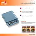 thumbnail image 4 of Eat Smart 11lb Food Kitchen Plastic Blue Scale with Tare, Blue, 4 of 10