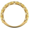 thumbnail image 5 of 3.13 ctw Wedding Band for Women - 18K Yellow Gold Simulated Yellow Diamond Stackable Eternity Ring, 5 of 6