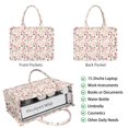 thumbnail image 2 of Large Capacity Tote Bag,Pioneer Flower Floral Print Pattern Handbag Fashion Luxury Tote Bag,15.7"x13"x 5.1" Inches,Laptop Compatible, 2 of 6