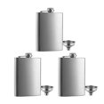 thumbnail image 2 of 3 Pcs 8 oz Hip Stainless Steel Flask & Funnel Set by QLL, Easy Pour Funnel is Included, Perfect Flask that Fits Great in Jacket Pockets and Pants, 2 of 4