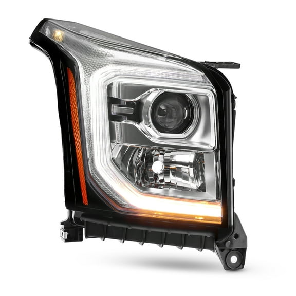 AKKON - Fits 2015-2020 GMC Yukon XL [HID/Xenon Type] Projector Black Headlight Passenger Right w/LED DRL Running Signal