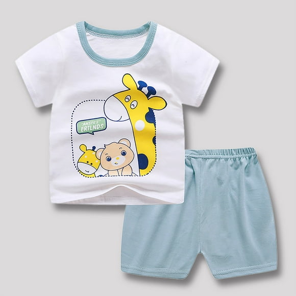LSLJS Baby Boy Clothes Toddler Boy Summer Outfits Short Sleeve T-Shirt & Shorts Boy Clothes Set, Summer Savings Clearance