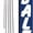 Blue/White, variant on Sale Advertising Rectangle Feather Banner Flag with Pole Kit and Ground Spike, Orange and White