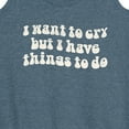 thumbnail image 3 of Instant Message - I Want To Cry  - Women's Racerback Tank Top, 3 of 6