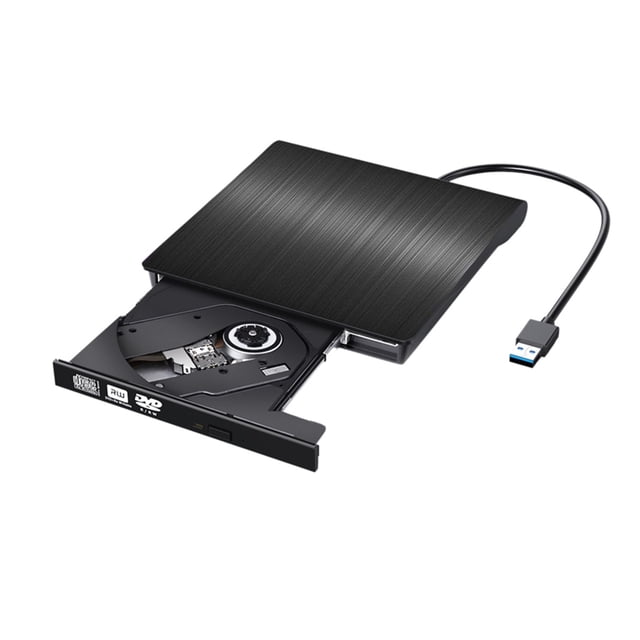 External CD DVD Drive Portable USB 3.0 CD/DVD Player With Type-C Converter ,Accurate Channel Search