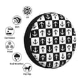thumbnail image 4 of Goofa Nautical Anchors1 Pattern Universal Tire Cover for Jeep, SUV, Truck, and Trailer – Waterproof, UV-Resistant,Easy to Install, Fits 14"-17" Tires-14 inch, 4 of 6