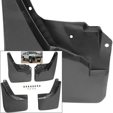 - Front Rear Mud Flaps Splash Guards 2006-2010 Hummer H3 Mudguards