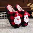 thumbnail image 6 of Christmas Santa Claus Slippers for Men Women, Fuzzy Lightweight Couple House Shoes for Indoor Outdoor Winter Xmas New Year Gifts (36-37), 6 of 10