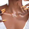 thumbnail image 1 of Collares de nombre árabe personalizados para mujer, gargantilla de cadena de acero inoxidable personalizada, collar islámico, regalo de joyería de boda 2023 Tan Jianjun unisex, 1 of 1
