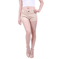 thumbnail image 5 of HDE Women's Solid Color Ultra Stretch Fitted Low Rise Moleton Denim Booty Shorts (Khaki, X-Large), 5 of 5