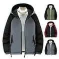 thumbnail image 5 of Dvprdro Jackets for Men Casual Solid Color Zipper Pocket Shoulder Cuff Padded Jacket Thickened Padded Coat, 5 of 5