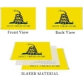 thumbnail image 3 of TGHTBA-Dont Tread On Me Flag 2x3 Outdoor Heavy Duty 3 Ply Gadsden Flags Tea Party Rattle Snake Banner Vibrant Colors Durable Canvas Header with 2 Brass Grommets, 3 of 3