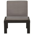 thumbnail image 2 of vidaXL Garden Lounge Chairs with Cushions 2 pcs Plastic Grey, 2 of 5