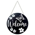 thumbnail image 1 of Metal Wall Art Decor 30 cm Round Hanging Wreath for Indoor Outdoor Home Garden Patio Welcome Decoration, 1 of 7