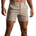 thumbnail image 2 of zeranth Men Summer Cargo Shorts Mid-rise Button Zipper Fly Pockets Shorts Solid Color Straight Leg Casual Short Pants Streetwear, 2 of 7