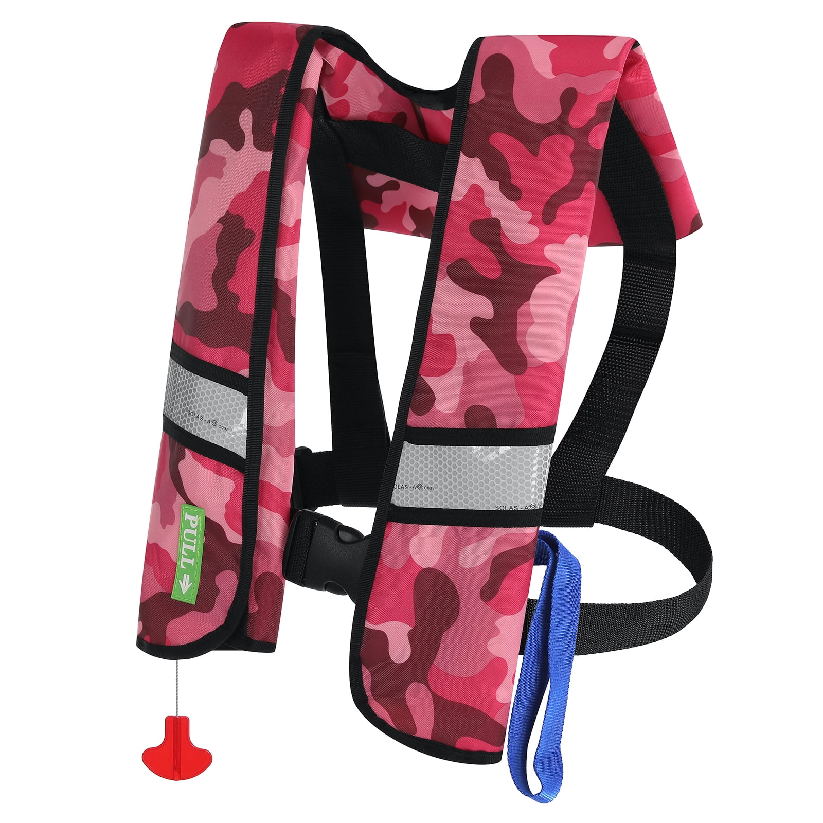 GOTGELIF Adult Automatic Inflatable Life Jacket, Red Camouflage