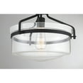 thumbnail image 7 of Trade Winds Gardner Glass Semi-Flush Mount Ceiling Light in Matte Black, 7 of 7