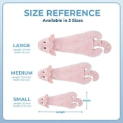 Best Pet Supplies 2-in-1 Fun Skin Stuffless Dog Squeaky Toy Pig & Wild Duck, Medium