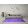 thumbnail image 3 of Ahgly Company Indoor Square Oriental Purple Industrial Area Rugs, 6' Square, 3 of 4