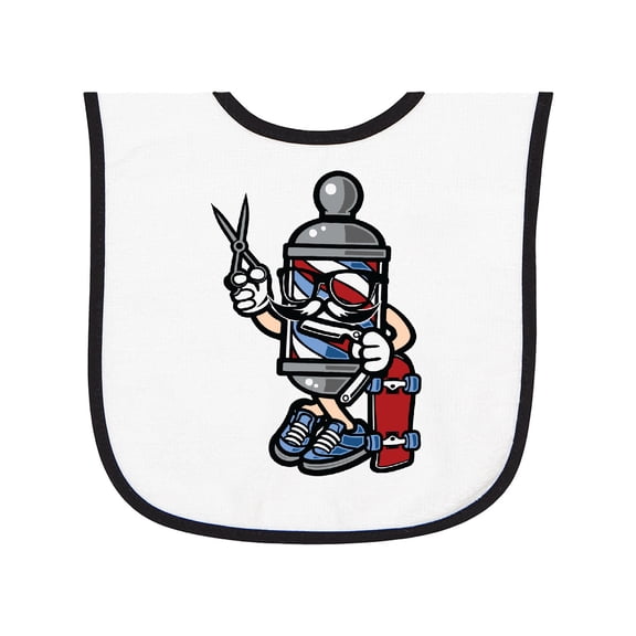 Inktastic Barber Skater Baby Terry Cloth Bib