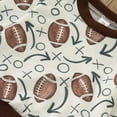 thumbnail image 4 of Toddler Baby Girl Football Outfit Rugby Bow Long Sleeve Sweatshirt and Pants Set 2Pcs game Fall Winter Clothes 2T Girl Clothes Sets, 4 of 5