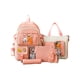 thumbnail image 2 of Qarigey escolar multifuncional con bolsas adicionales para estudiantes Bolsas para la escuela escolar Mochilas rosa, 2 of 6