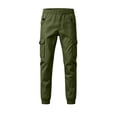 thumbnail image 4 of SAWOBUUN Mens Cargo Jogger Pants Elastic Waist Casual Pants Slim Fit Outdoor Work Hiking Joggers with Multi Pockets, 4 of 6