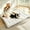 Beige-Faux Fur, variant on Dog Bed Mat Mattress Topper, Fluffy Breathable Roll Up Mattress Topper, Four Corner Strap, Rectangular for Large Dogs And Multi-Pet Households, Family Members Playing with Pets in The Living Room