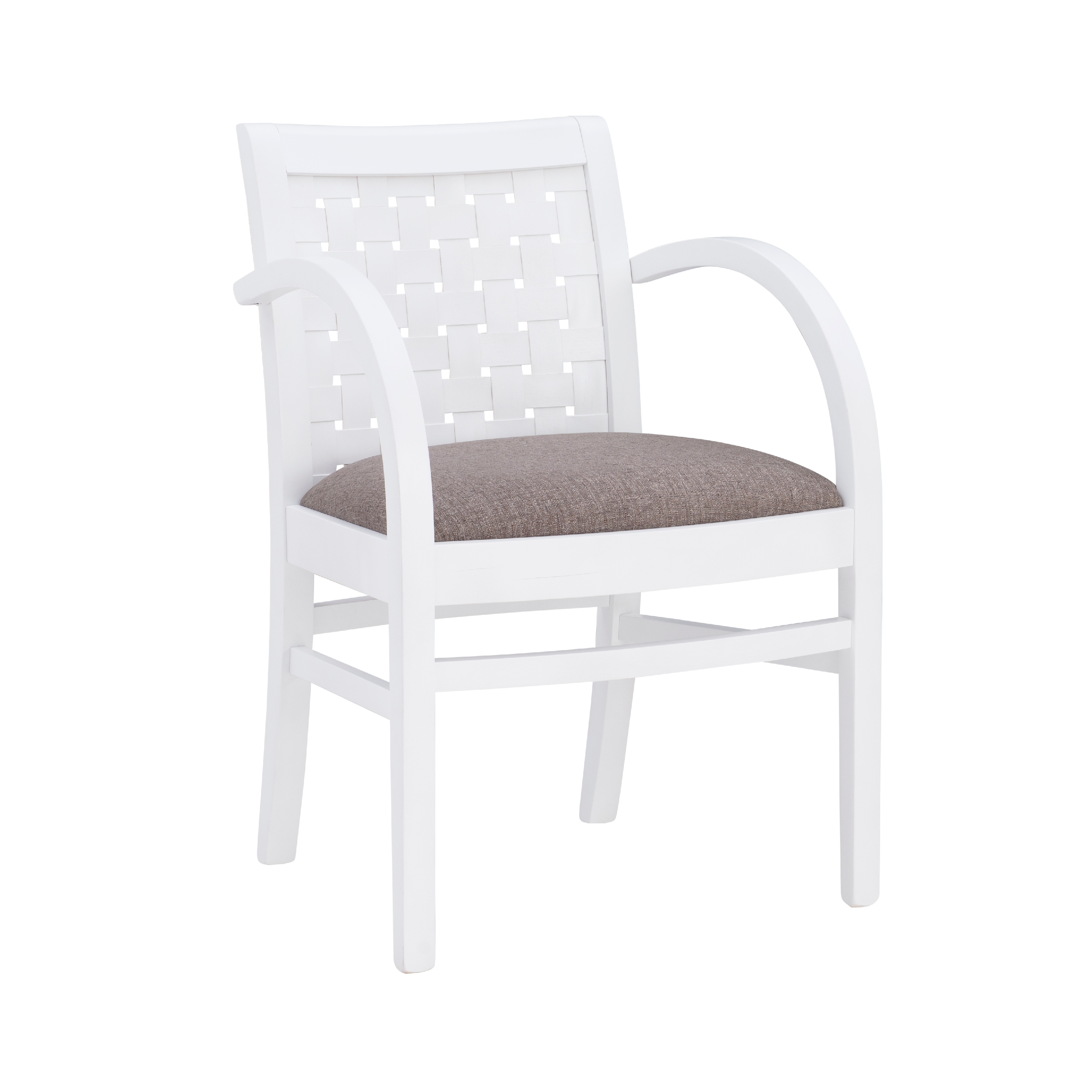 Linon Rheims Lounge Chair, Dark Gray and White